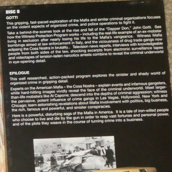 La Cosa Nostra Mafia: An Expose 5 DVD Box Set Complete Metal Case Collectible - Picture 16 of 16